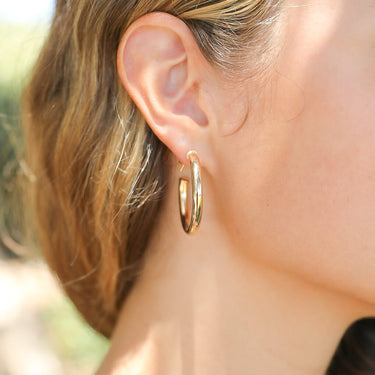 Gold Light Weight Hoop Earrings